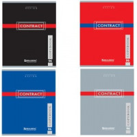 Тетрадь 96л. BRAUBERG офсет, кл., обл. мел. карт.+лак. &quot;CONTRACT&quot; (4 вида), 400523