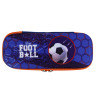 Пенал жесткий овальный, 22,5х10х4,5см, "Капибара/Футбол", 1 отд. на молнии, ЭВА