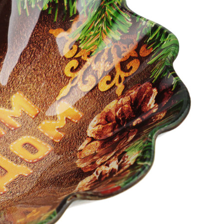 Шишки Салатник круглый, 18х4,5см, стекло