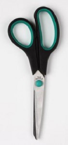 Ножницы Attache 215 мм с пласт. прорезин.  руч. Attache цвет зеленый/черный 262866