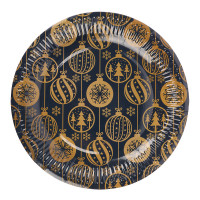 Набор бумажных тарелок Золотые шарики, 6 шт d=230 мм