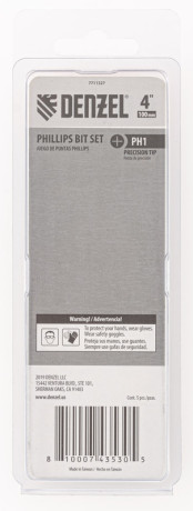Бита PH1x100 мм, 5 шт. Denzel