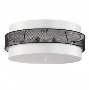 LUMION 8002/6C MODERNI LN25 бел., черн. мет./мет., текстиль люстра Е27 6x60W 220V ANIMAISA