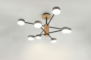 General Люстра 8GX53 50W 700х665 230V серый, мет/дер Элизиум без пульта IP20 662337