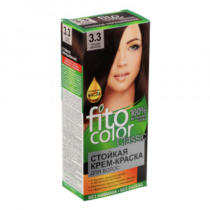 Краска для волос FITO COLOR Classic, 115 мл, тон 3.3 горький шоколад