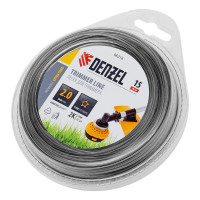 Леска для триммера двухкомпонентная звезда, 2,0мм х 15м, FLEX CORD, DENZEL