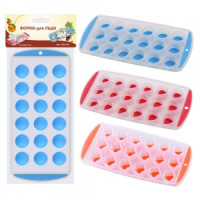 Форма д/льда, 18 ячеек, 24,5*11,5*2,5см (кратность 6шт!!!), силикон, пластик VL80-156 Мультидом