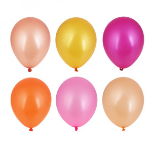 FNtastic Набор шаров цвет металл, 10 шт, 12&quot; 6 цветов (оранжевый, золото, розовый, винный)