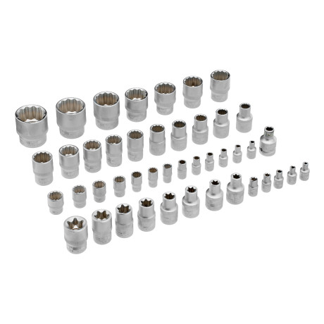 Набор инструментов 1/2", 1/4", CrV, 12 гранные головки, пластиковый кейс, 109 предмета Stels