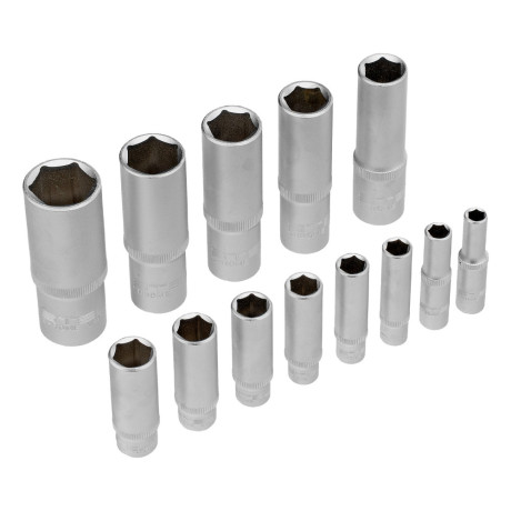 Набор инструментов 1/2", 1/4", CrV, 12 гранные головки, пластиковый кейс, 109 предмета Stels