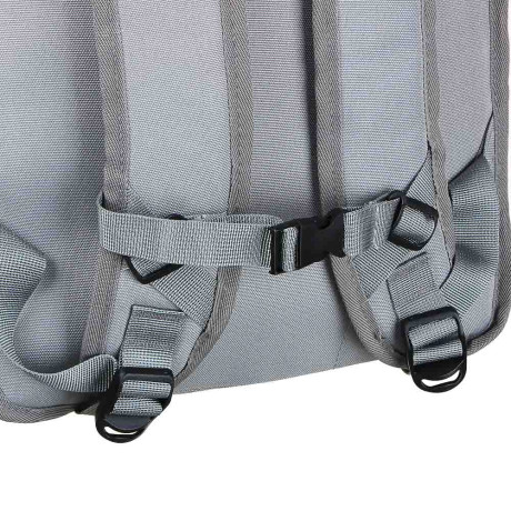 Рюкзак-торба 45x29x16см, 2 отд.на застежках, 2 карм., перед.,бок.утяжки, голограф.вставки, ПЭ, серый