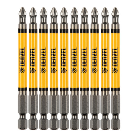 Бита PZ2х90, сталь S2, цилиндр., 10 шт. Е 6,3 Denzel