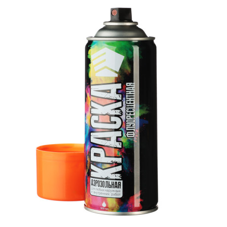ЕРМАК Краска аэрозоль, 400 мл, флуоресцентная, оранжевая