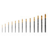 Набор сверл по металлу, 1,5-6,5 мм, HSS-Tin, Golden Tip, 13 шт Denzel