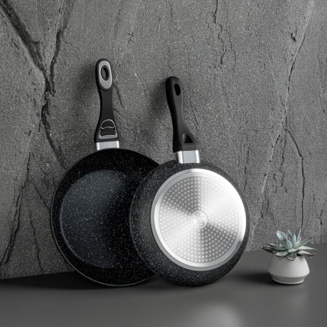 SATOSHI Танто Сотейник литой d28см, антипригарное покрытие Мрамор, индукция