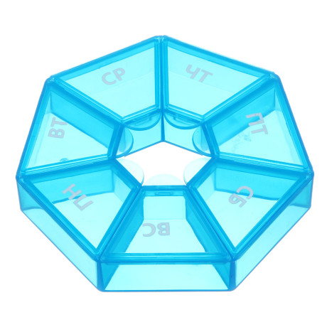 VETTA Бокс для таблеток, пластик, "Неделька" 8,5см, 3 цвета