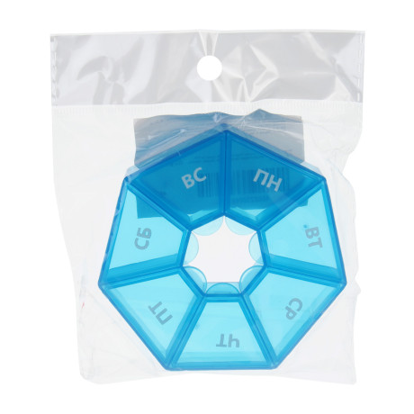 VETTA Бокс для таблеток, пластик, "Неделька" 8,5см, 3 цвета