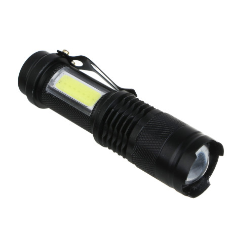 ЕРМАК Фонарь, ХРЕ LED, 4 режима, 1хAA (LR6), алюминий, 105х30 мм, фокусировка