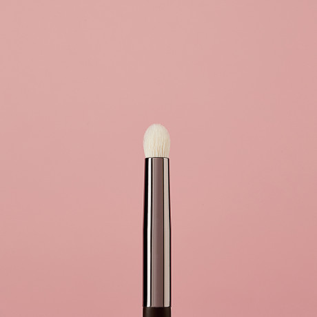 ЮНИLOOK Кисть для растушевки теней бочонок, натуральный ворс, дерево, металл, 15,7см