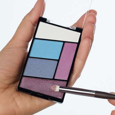 ЮНИLOOK Кисть для растушевки теней бочонок, натуральный ворс, дерево, металл, 15,7см