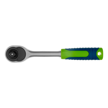 Ключ-трещотка 3/8", 45 зубьев, с быстрым сбросом, матовый хром Сибртех