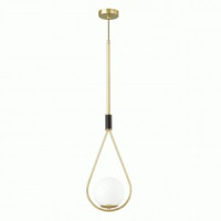 ODEON LIGHT 4810/1 PENDANT ODL21 447 золтой/черн./бел. св-к подвесной E14 1x40W D=220мм FLARI