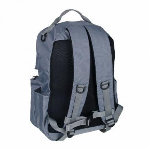 Рюкзак подростковый 45x31x12см, 1 отд., 5 карм., сетчатая спинка, ручка, нейлон, серый в клеточку