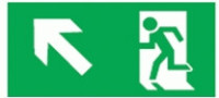 Navigator наклейка к эвакуационному выходу налево вверх NL-320х110NEF04-E34 (NEF-04), 14407