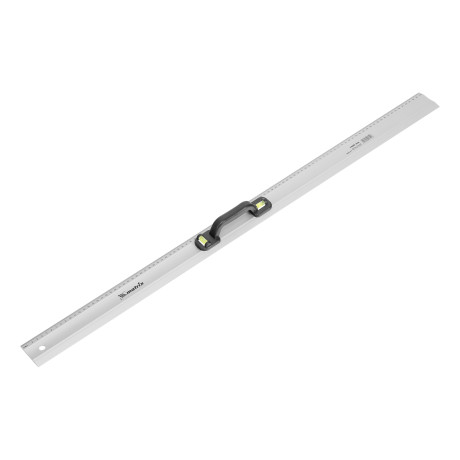 Линейка-уровень, 1000 мм, металлическая, пластмассовая ручка 2 глазка Matrix