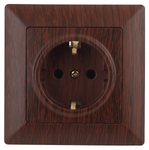 ЭРА Intro Solo роз. СУ 1 мест. земля 16А, венге 4-202-10 53655