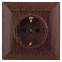 ЭРА Intro Solo роз. СУ 1 мест. земля 16А, венге 4-202-10 53655