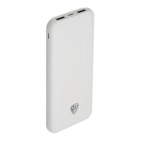 Аккумулятор мобильный BY 10000мАч, 2xUSB-A, 1xUSB-C, 1xMicro-USB, ребристый, 10W, белый