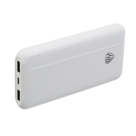 Аккумулятор мобильный BY 10000мАч, 2xUSB-A, 1xUSB-C, 1xMicro-USB, ребристый, 10W, белый