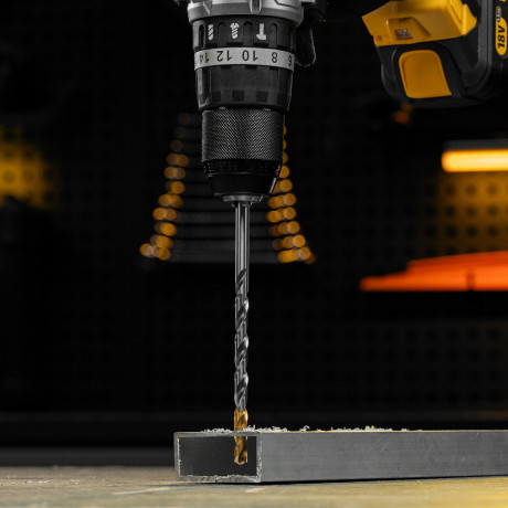 Сверло спиральное по металлу 7,0 х 156 мм, Р6М5, Golden Tip, удлиненное Denzel