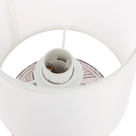 BY Светильник переносной настольный Перей, 40Вт, 20,5 см, E14, 230В, керамика,текстиль,белый/бежевый