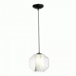 ST LUCE Подвес 40W E27 200x240x1000 Черный/Прозр., Белый IP20 SL1169.113.01