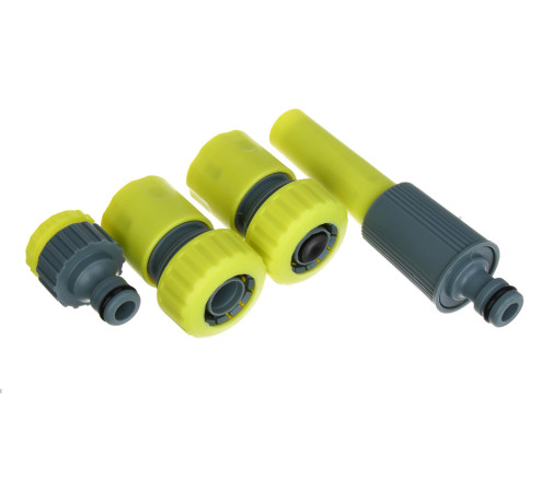 INBLOOM Набор для полива 3/4"(шланг 15м, коннектор-2шт., штуцер-1шт, наконечник-1шт) PP, PVC