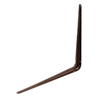 Кронштейн угловой с ребром, 400 х 450 мм, коричневый Сибртех