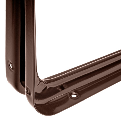 Кронштейн угловой с ребром, 400 х 450 мм, коричневый Сибртех