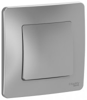 Systeme Electric BLANCA выкл. СУ 1 кл. 10А алюм. (пл.осн.) BLNVS010103 (10!)