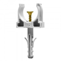 Промрукав Крепеж-клипса с дюбелем и саморезом серая d 20 (уп. 100шт/1200шт, цена за 1шт) PR13.0216