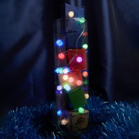 Feron Гирлянда-нить Лед шарики 30LED 3м мультиколор, 3*АА, IP20, прозр.шнур 0,5м. CL565 48612