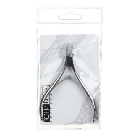 ЮНИLOOK Кусачки маникюрные для кутикулы с двойной пружиной, длина лезвий 10мм, сталь, 10см, 8716