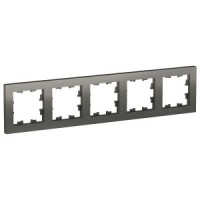 Systeme Electric AtlasDesign рамка СУ 5 мест. сталь ATN000905 (5!)