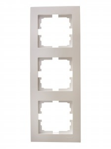 Lezard VESNA рамка СУ 3 мест. (вертик) перламутр 742-3000-153