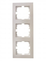 Lezard VESNA рамка СУ 3 мест. (вертик) перламутр 742-3000-153