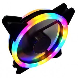 Вентилятор Gembird Molex подсветка 120x120x25, гидродин., 3pin/4pin провод 35см, цветной