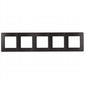ЭРА 12 рамка СУ 5 мест. САТИН, антрацит 12-5105-05 9264