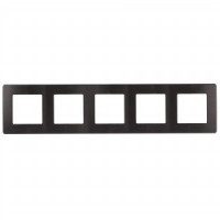 ЭРА 12 рамка СУ 5 мест. САТИН, антрацит 12-5105-05 9264