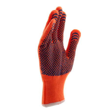 Перчатки полиакрилонитрильные плюшевого переплет, ПВХ "Точка", 10 кл, 58 гр Сибртех